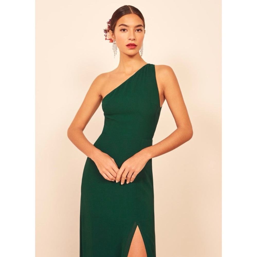 Reformation Evelyn Dress in Forest - Picture 3 of 16